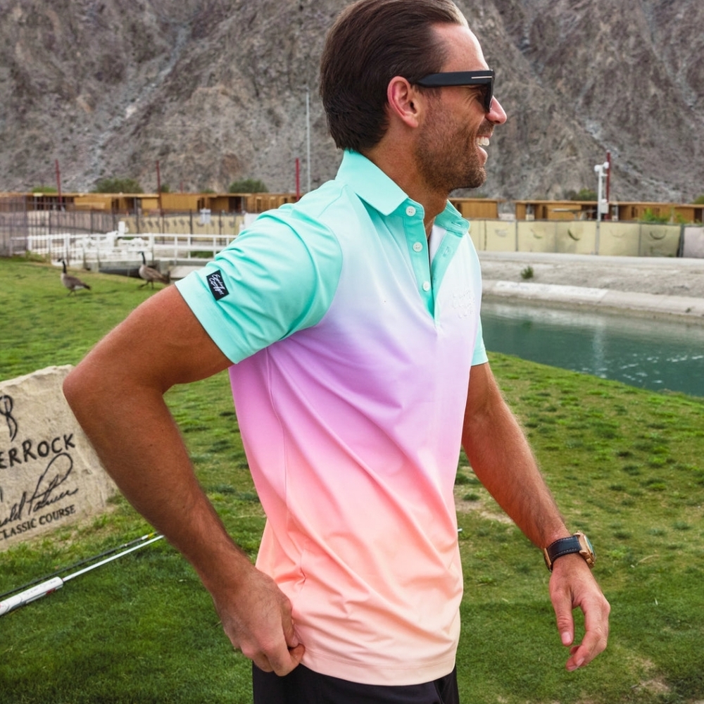 Sunday Swagger  Sunset Golf Polo Size L